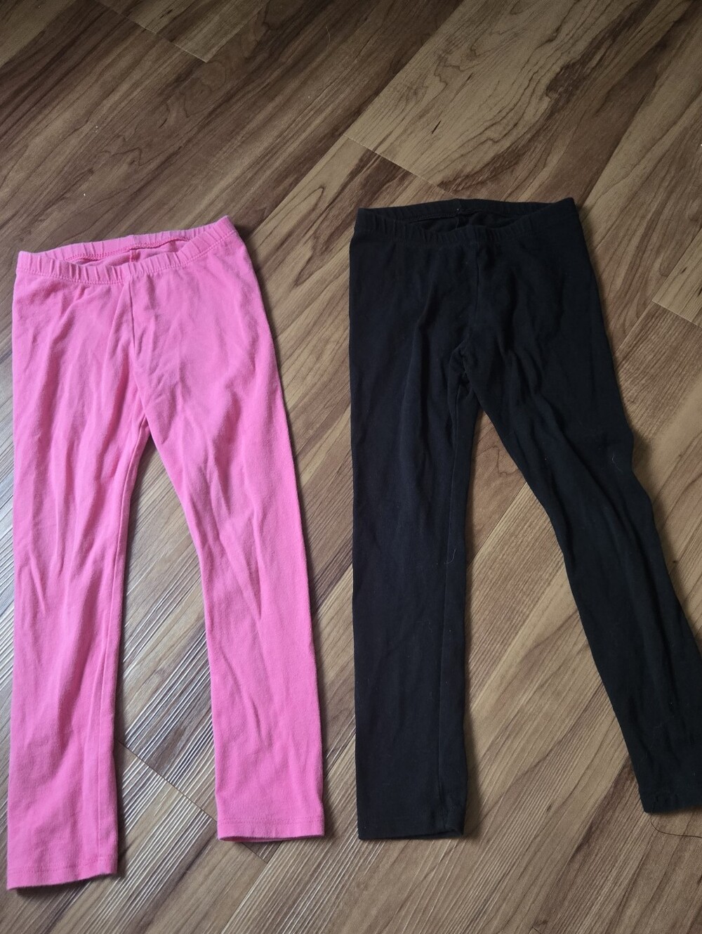 Kids Cat & Jack 4T Set of 2 Pink and Black Cotton Leggings VGUC